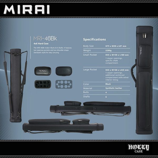 Mirai-Cue-Case-4-Butt-6-Shaft-Gray-10155