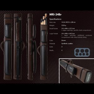 Mirai Cue Case - 3 Butt 4 Shaft - Brown
