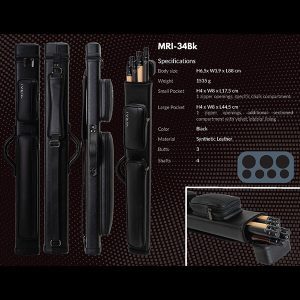 Mirai Cue Case - 3 Butt 4 Shaft - Black