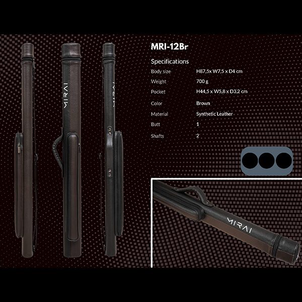 kpc_0010_Mirai Cue Case - 1 Butt 2 Shaft - Brown