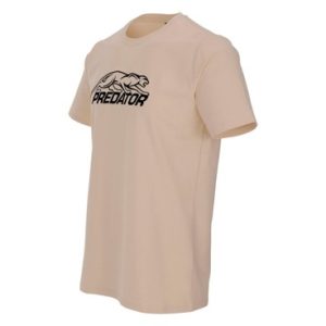 Predator Ivory T-Shirt with Black Embroidered Logo - L