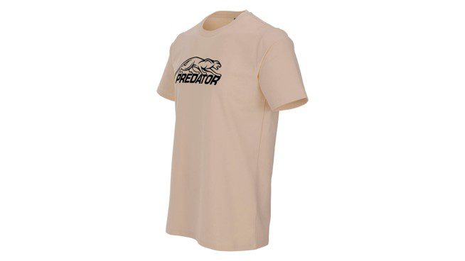 Predator Ivory T-Shirt with Black Embroidered Logo - L