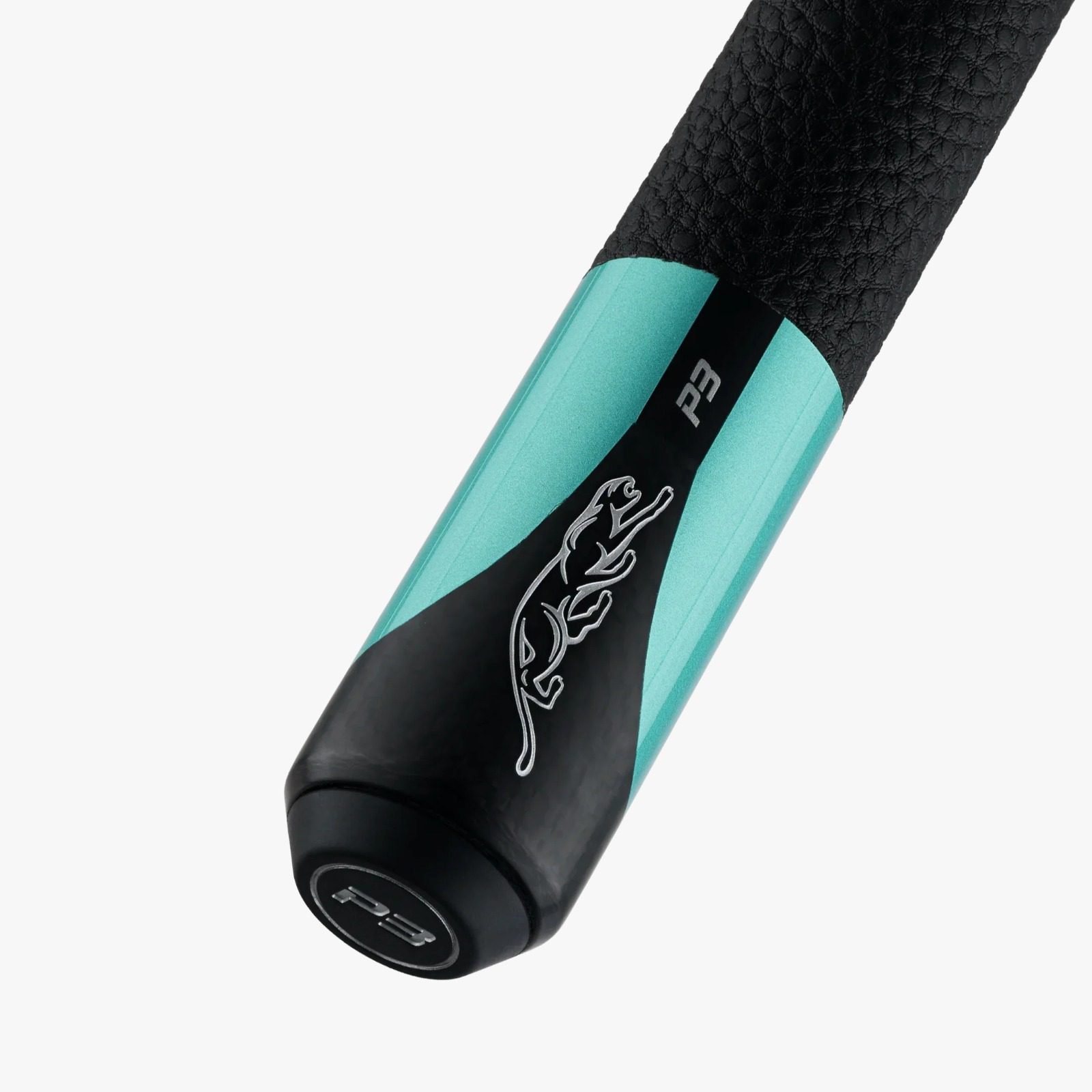Predator P3 Pool Cue - Teal with Black Stripe - Leather Luxe Wrap - Image 3