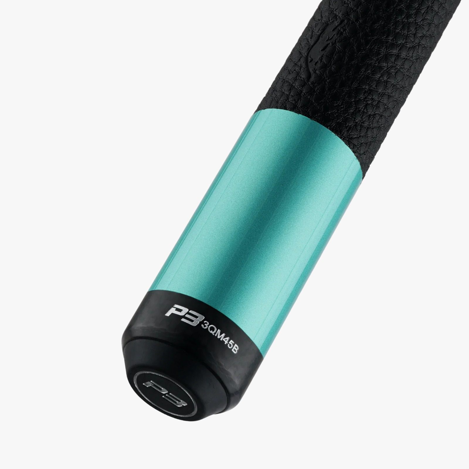 Predator P3 Pool Cue - Teal with Black Stripe - Leather Luxe Wrap - Image 2