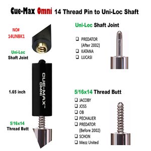 Omni - (5-16x14 ) To Unilock -1.6 - Black