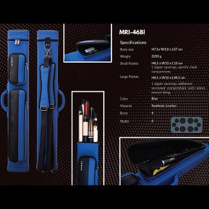 Mirai Cue Case - 4 Butt 6 Shaft - Blue