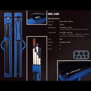 Mirai Cue Case - 3 Butt 4 Shaft - Blue