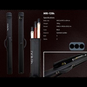 Mirai Cue Case - 1 Butt 2 Shaft - Black