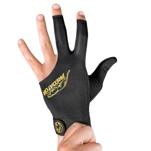 Predator Second Skin Black/Yellow Billiard Glove - Closed Thumb