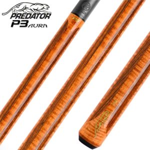 Predator P3 Aura Golden Curly Maple and Bocote No Wrap Pool Cue - Uni-loc