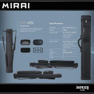 Mirai Cue Case - 4 Butt 6 Shaft - Gray