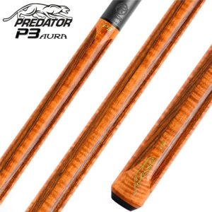 Predator P3 Aura Golden Curly Maple and Bocote No Wrap Pool Cue - Uni-loc