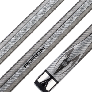 Poison Maelith Pool Cue with Carbon Fiber Shaft - Dark/Light Gray - No Wrap