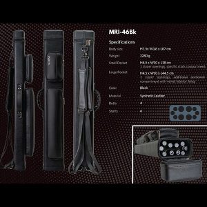 Mirai Cue Case - 4 Butt 6 Shaft - Black