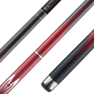 Poison Maelith Pool Cue with Carbon Fiber Shaft - Black/Red - No Wrap