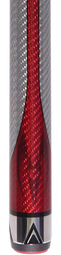 Poison Maelith Pool Cue with Carbon Fiber Shaft - Gray/Red - No Wrap - Image 6
