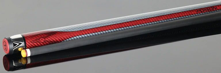 Poison Maelith Pool Cue with Carbon Fiber Shaft - Gray/Red - No Wrap - Image 5