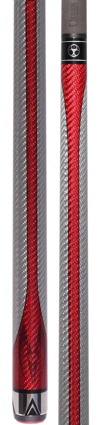 Poison Maelith Pool Cue with Carbon Fiber Shaft - Gray/Red - No Wrap - Image 3