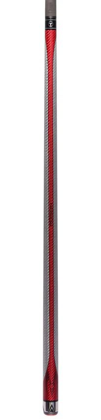 Poison Maelith Pool Cue with Carbon Fiber Shaft - Gray/Red - No Wrap - Image 2